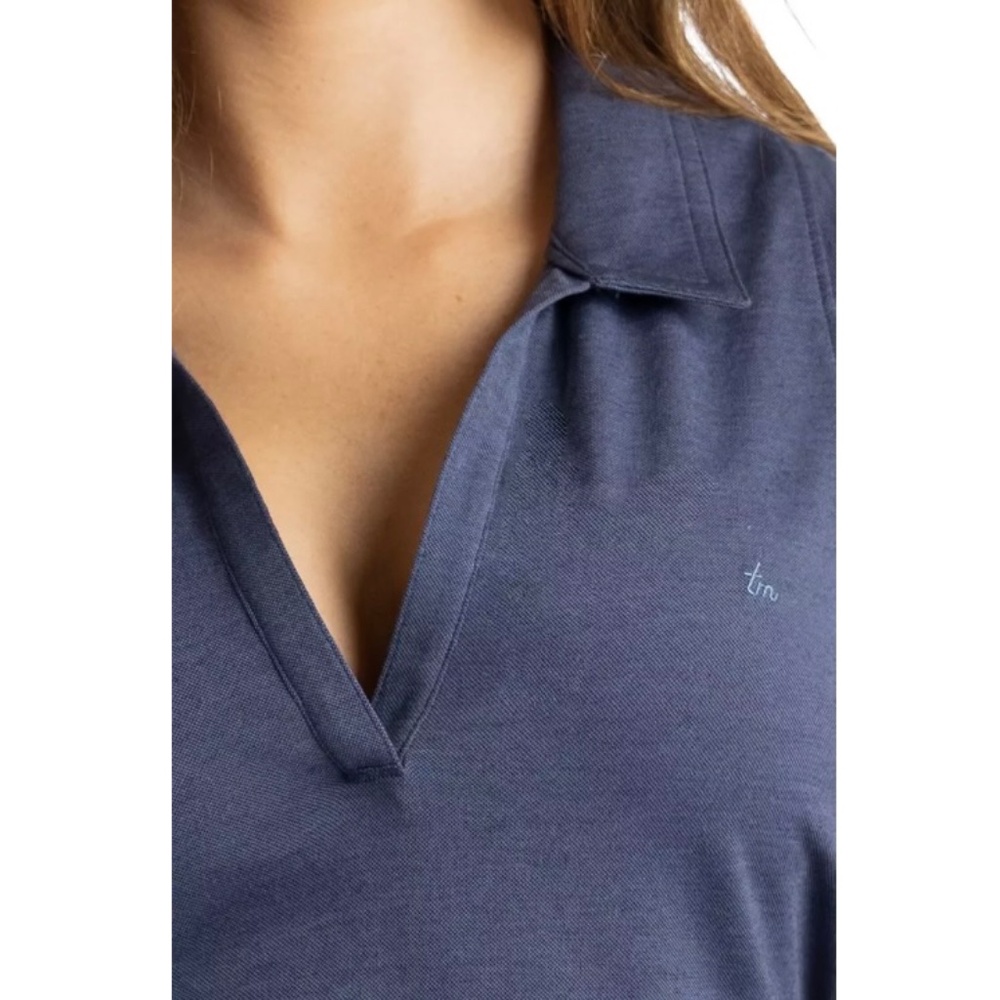 Travis Mathew Sleeveless Polo Tank Top in Navy Blue - Picture 5 of 6
